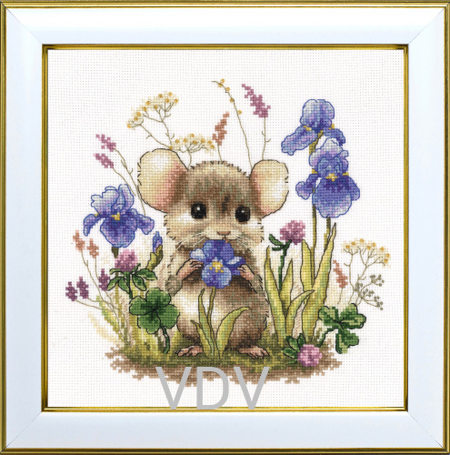 КВ М-0331 "Мишка"  (вишита картина муліне ДМС) 20х20 см