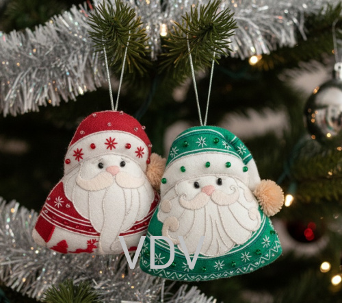 М-0361 "Святий Миколай" (набір для виготовлення іграшки, декоративна вишивка, 2 шт. в комплекті) 11х12 см