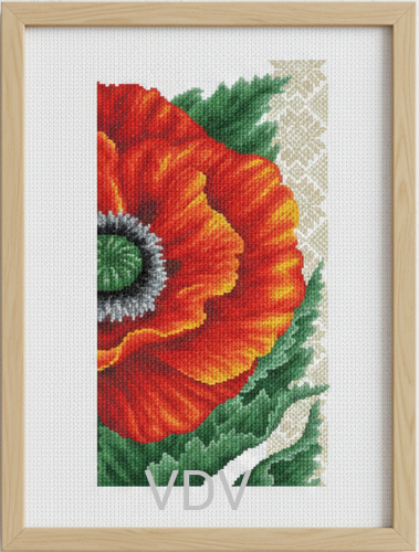 М-1109 "Багряний цвіт" (набір для вишивання муліне акрил) 22x39 см