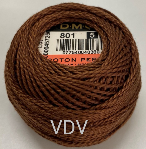 801 Нитка DMC Pearl Cotton (10х45 м) 100% бавовна, арт.116/5 801 Нитка DMC Pearl Cotton (10х45 м) 100% бавовна, арт.116/5