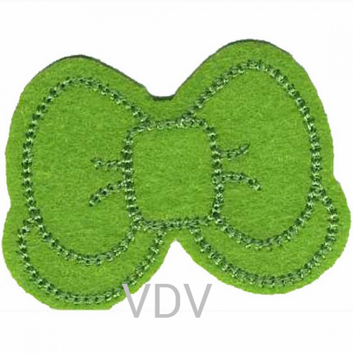 Термоаплікація клейова "Бант салатовий" 50х35 мм уп. (5 шт) ТА-7000 