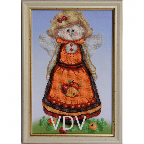 КВ Т-0072 "Дівчинка Оленка" (вишита картина бісером Preciosa (Чехія) 19х28 см