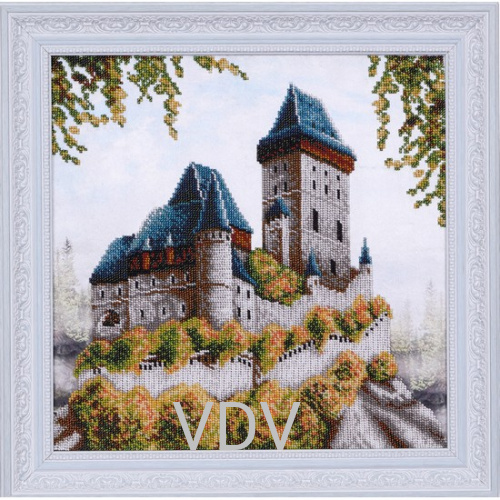 КВ Т-0290 "Смарагдовий замок" (вишита картина бісером Preciosa (Чехія) 23х27 см