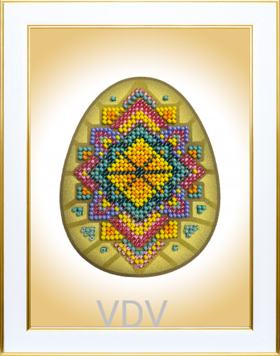 Т-1419 "Великоднє яйце Золотисте" (схема для вишивання бісером) 11х15 см