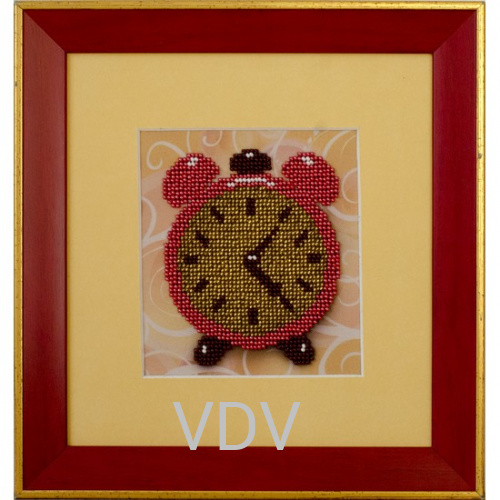 КВ Т-0162 "Годинник" (вишита картина бісером Preciosa (Чехія) 11х12 см