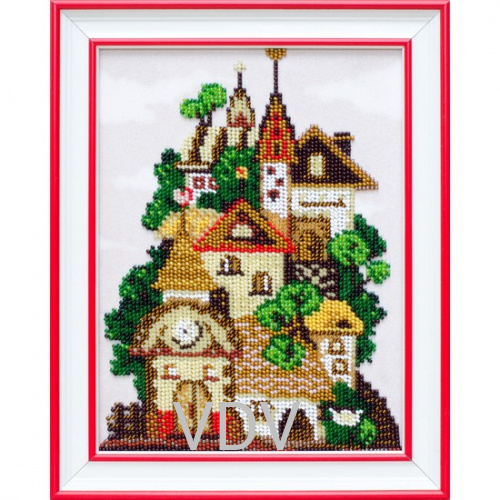 КВ Т-0005 "Будиночок Томаса" (вишита картина бісером Preciosa (Чехія) 16х22 см