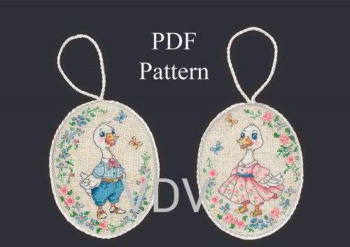 Електронна схема М-0396 ""Іграшки "Гусенята" (PDF-схема для вишивання муліне  ДМС) 10х13,5 см