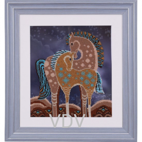 КВ Т-0353 "Казкові коні" (вишита картина бісером Preciosa (Чехія) 27х31 см