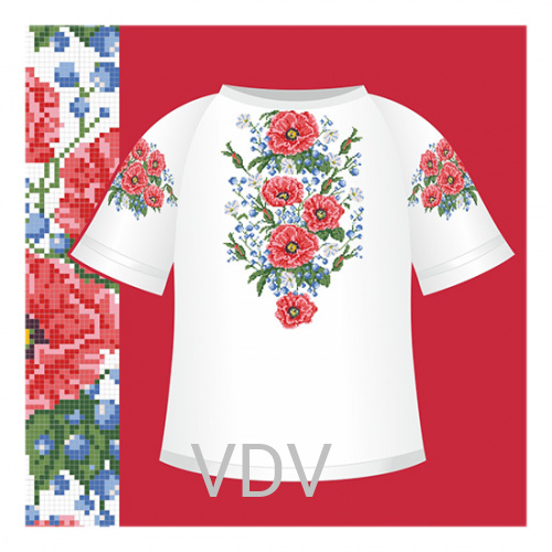СЖ2-009 Схема для вишивання жіночої сорочки-вишиванки ВДВ (р. 42-56) 
