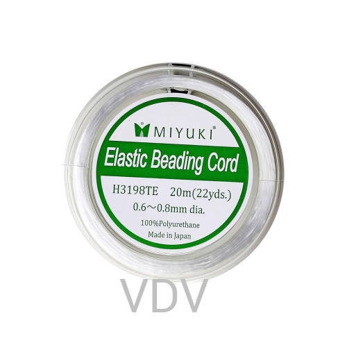 Нитка еластична Miyuki 0,6-0,8 мм (20 м) прзора, H3198TE 