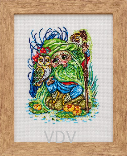 КВ М-0264 "Дух води" (вишита картина муліне ДМС) на тканині Zweigart 3251/770 15х21 см