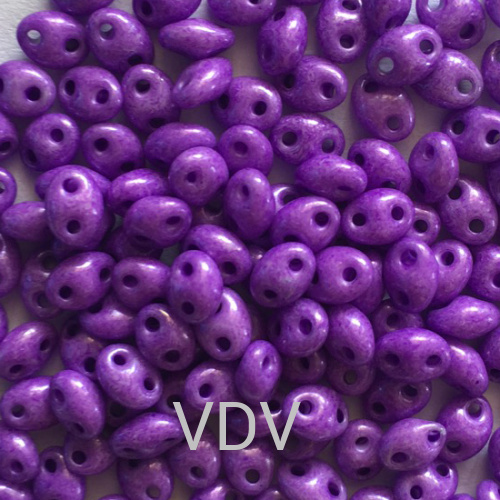 2081-2,5/5-16328 Бісер Чехія Twin (перлиновий фіолетовий блідий) 50 г