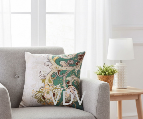 М-0763 Декоративна подушка (набір для вишивання декоративними швами) 40x40 см