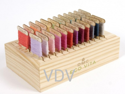 Органайзер дерев'яний Eco Vita (+24 бобинки) U2363 DMC (Франція) 