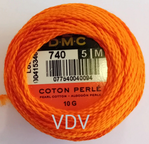 740 Нитка DMC Pearl Cotton (10х45 м) 100% бавовна, арт.116/5 740 Нитка DMC Pearl Cotton (10х45 м) 100% бавовна, арт.116/5