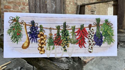 КВ Т-1401 "Пряні трави" (вишита картина бісером Preciosa (Чехія) 27х70 см