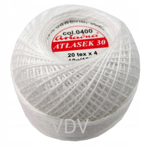 1500 Нитка Ariadna Atlasek 30/Атласек 30 (10х10 г/125 м) 100% бавовна
