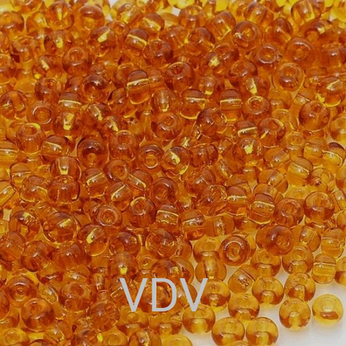 111-15/0-10070 Бісер Чехія (прозорий, бурштиновий) 10 г
