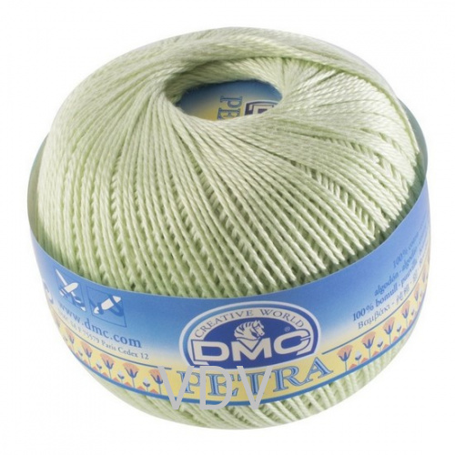 5772 Пряжа DMC (Франція) Petra №5 (100 г/400 м) 100% бавовна (світлий салат)