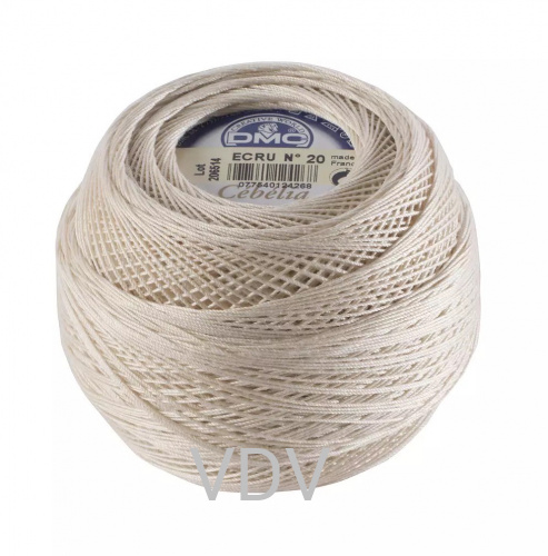 ecru Пряжа DMC (Франція) Cebelia (10х50 г/520 м) 100% бавовна, арт.167/30
