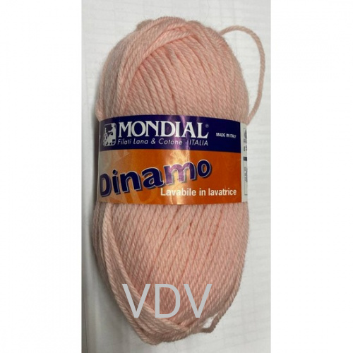 0595 Пряжа Mondial Dinamo (150 г/120 м) 100% вовна, рожевий