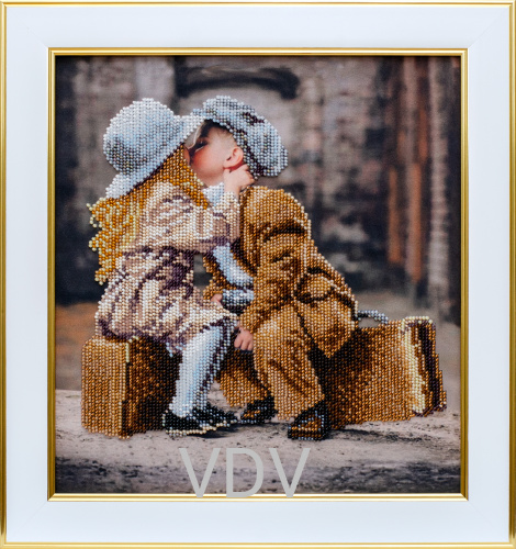 КВ Т-1338 "Маленькі мандрівники" (вишита картина бісером Preciosa (Чехія) 25х27 см