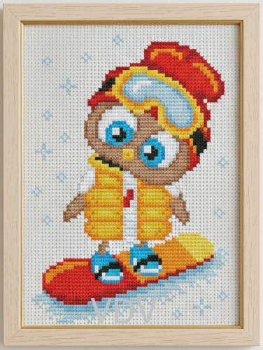 М-0244 "Сова" (набір для вишивання муліне акрил) 11х15 см