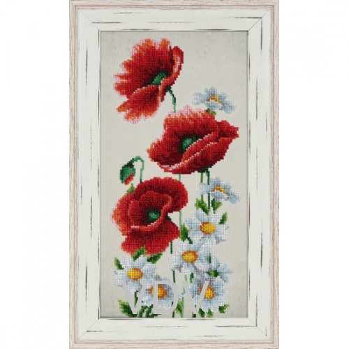КВ Т-0794 "Польові квіти" (вишита картина бісером Preciosa (Чехія)18х34 см