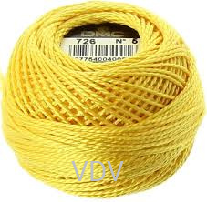 726 Нитка DMC Pearl Cotton (10х45 м) 100% бавовна, арт.116/5 726 Нитка DMC Pearl Cotton (10х45 м) 100% бавовна, арт.116/5