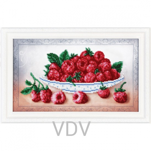 КВ Т-0825 "Малиновий блюз" (вишита картина бісером Preciosa (Чехія) 34х19.5 см