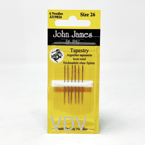 JJ19826 Голка гобеленова №26 (1 блістер х 6 голок) JohnJames (Англія)