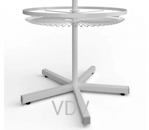 Основа під обертальну стійку з колами, біла