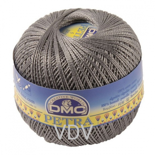 5414 Пряжа DMC (Франція) Petra №3 (100 г/280 м) 100% бавовна (сірий)