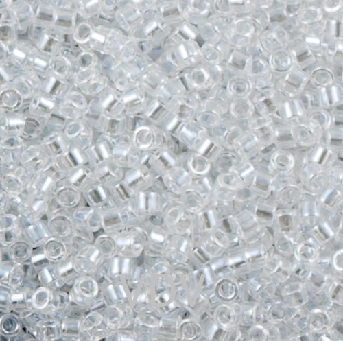 DB-50 Бісер Miyuki Delica Beads 11/0 (прозорий іскристо-білий) 50 г