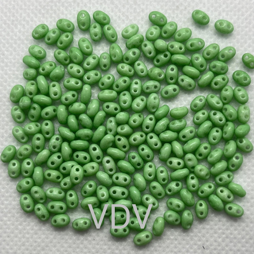 03661-2,5/5-96001-321 Бісер Чехія Twin (натуральний сольгель зелений світлий) 10 г
