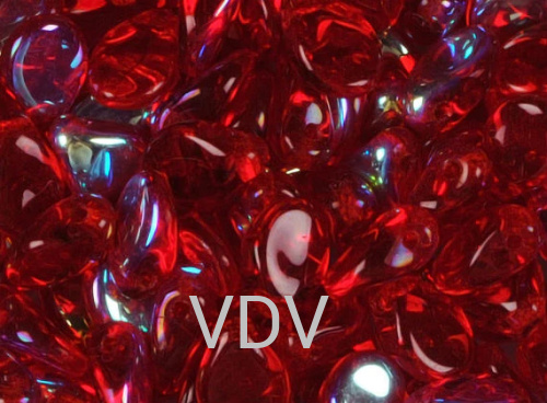 111-01346-00-5/7мм-90080-28701 Намистини PIP (прозорий червоний+АВ) (10 г)