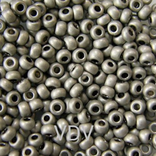 643-10/0-18542 Бісер Чехія (матовий металізований, залізо) 50 г