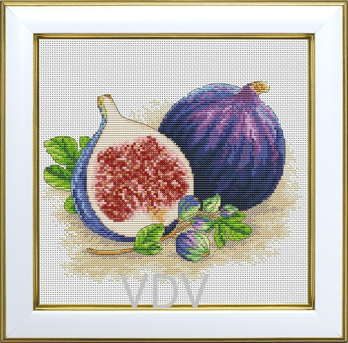 КВ М-0310 "Інжир"(вишита картина муліне ДМС) 20х20 см