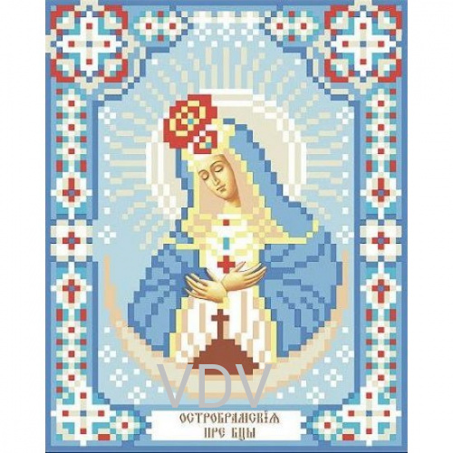 Т-0136 "Остробрамська Пресвята Богородиця" (схема для вишивання бісером) 12х15 см