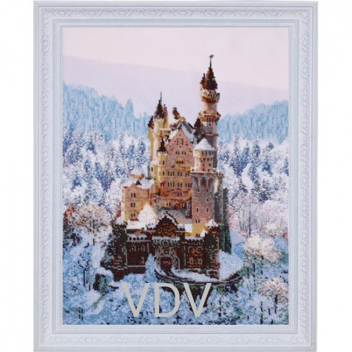 КВ Т-0433 "Казковий замок" (вишита картина бісером Preciosa (Чехія) 36х44 см