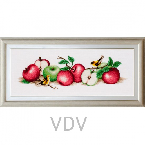 КВ М-0866 "Яблучний бум"(вишита картина муліне ДМС) 43х17 см