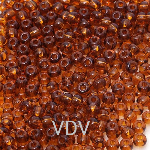 113-15/0-10110 Бісер Чехія (прозорий, коричневий) 10 г