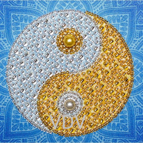 ТН-1222 Мандала "Взаємодоповнення протилежностей" (набір для вишивання) 10х10 см