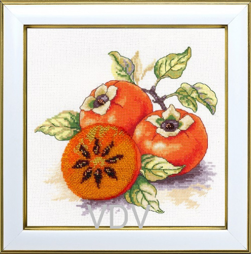 М-0325 "Хурма" (набір для вишивання муліне ДМС + бісер Preciosa) 20х20 см