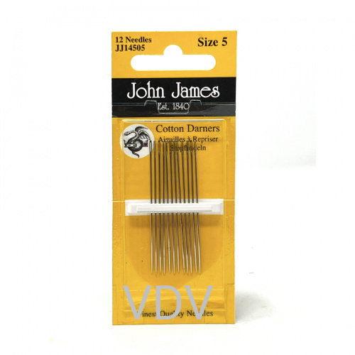 JJ14505 Голка для штопання №5 (1 блістер х 12 голок) JohnJames (Англія) JJ14505 Голка для штопання №5 (1 блістер х 12 голок) JohnJames (Англія)