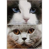 Тhеа Gouverneur 542А (набір для вишивання муліне) "Кішки Смокі+ Блу" 16.5х11.5 см