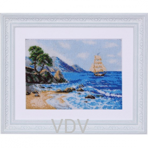КВ Т-0425 "Морський пейзаж" (вишита картина бісером Preciosa (Чехія) 30х21.5 см