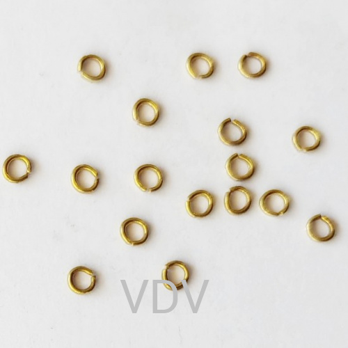 FB-0072 Кільце роз'ємне, золото 3 мм FaBOS (20 шт.)