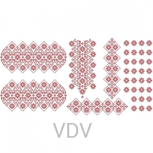 ФС-04 Флізелін водорозчинний з малюнком "Вишиванка" ВДВ (Україна) 70х35 см
